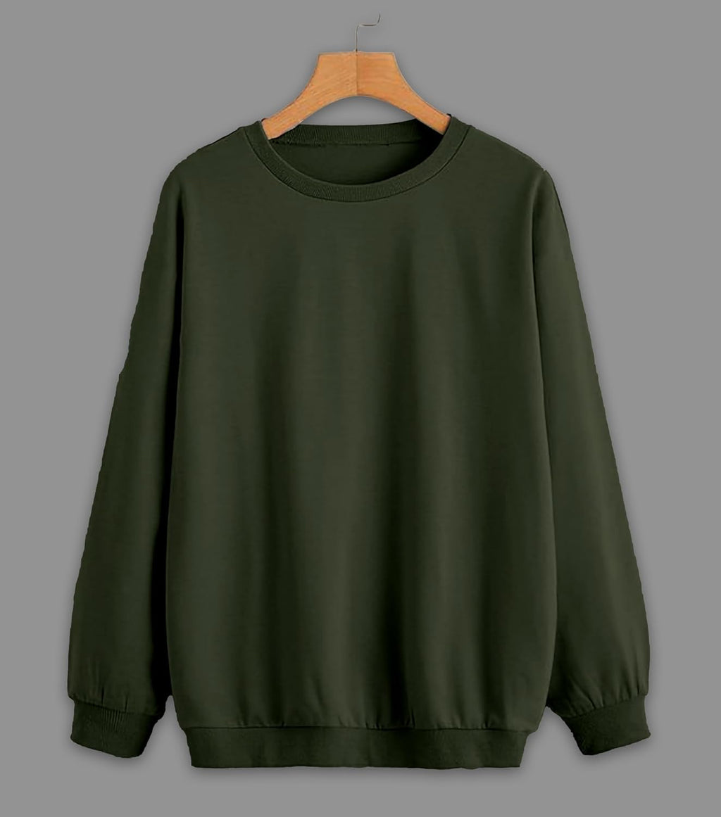 Mack Jonney Solid Round Neck Cotton Fleece Sweatshirt for Men-VMACK639167