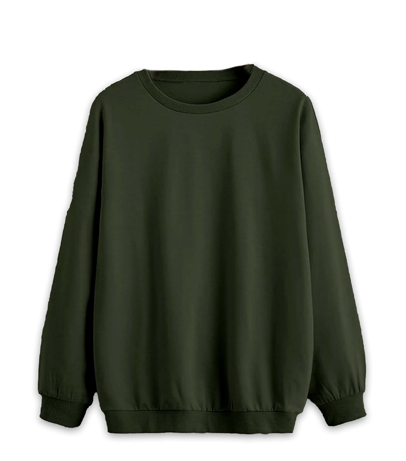 Mack Jonney Solid Round Neck Cotton Fleece Sweatshirt for Men-VMACK639167