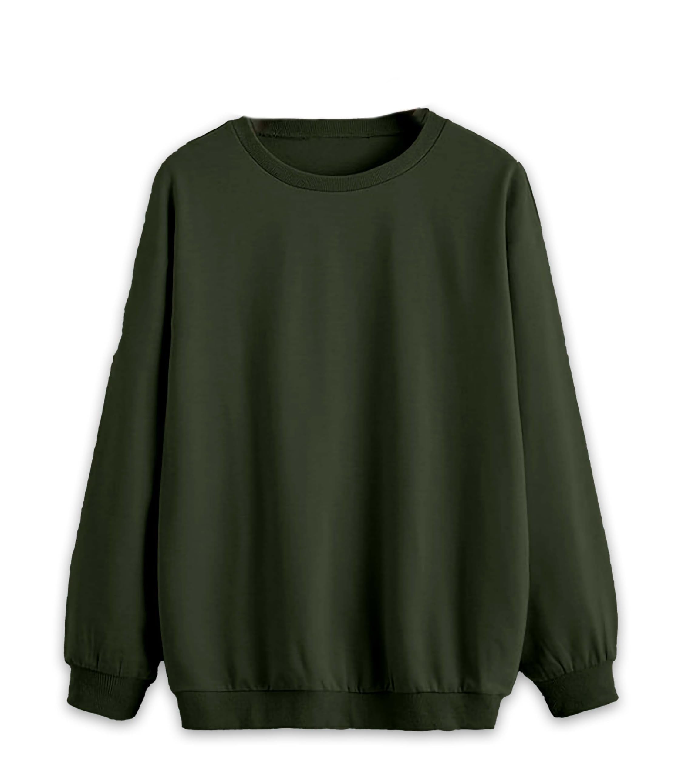 Mack Jonney Solid Round Neck Cotton Fleece Sweatshirt for Men-VMACK639167