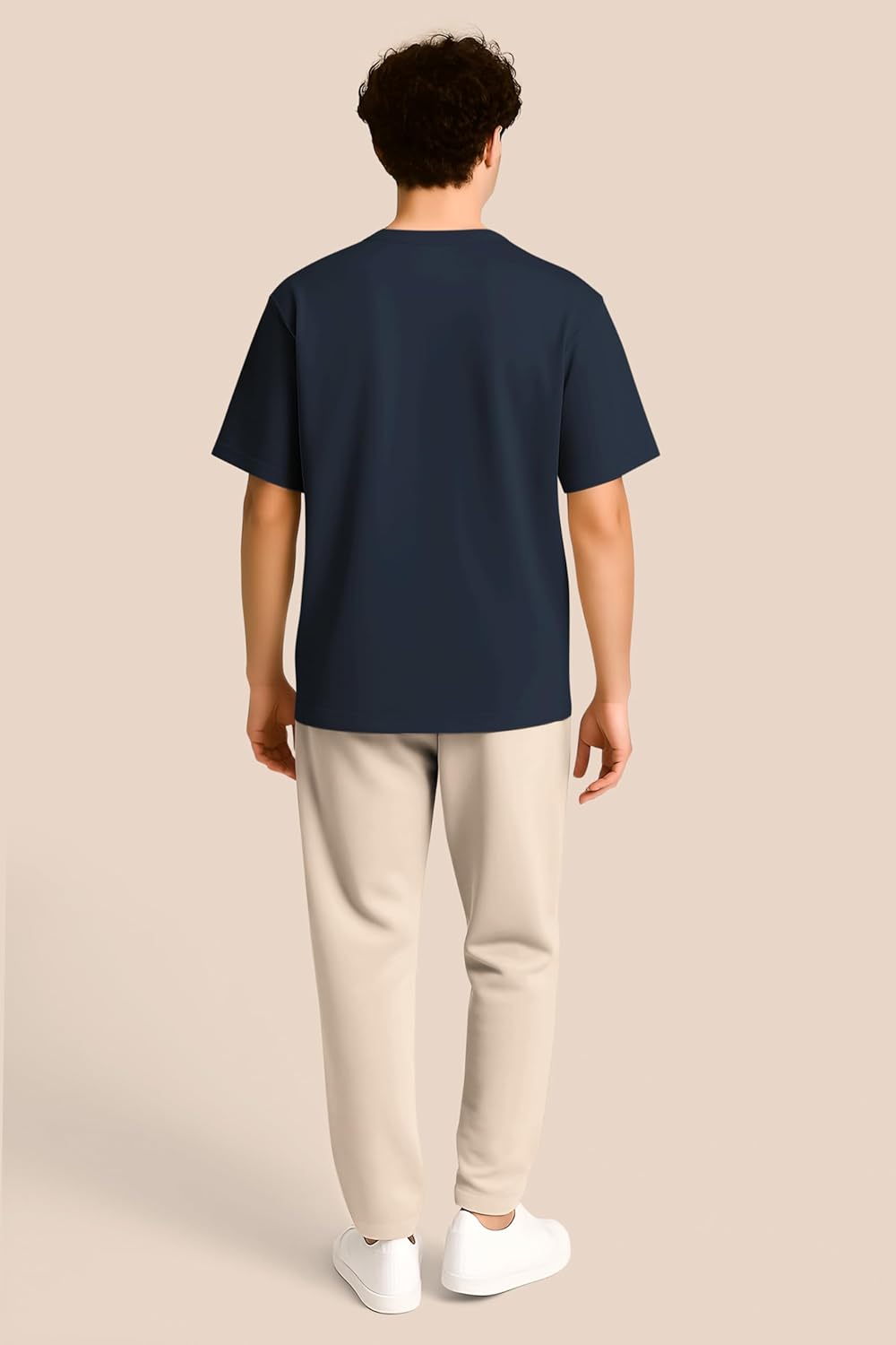 BULLMER Trendy Half Sleeve Oversized Cotton Blend Crew Neck Tshirt for Men - Pack of 2